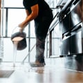 What is the procedure for cleaning a commercial kitchen?