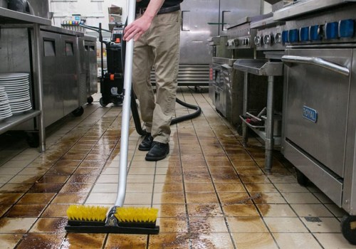 How to clean a greasy commercial kitchen floor?